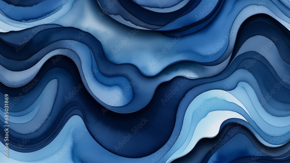 Navy blue abstract watercolor pattern background Navy blue abstract watercolor pattern background