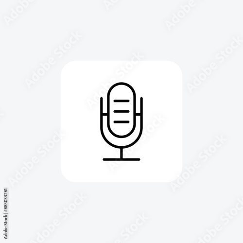 Microphone, Audio,Line Icon, Outline icon, vector icon, pixel perfect icon © Blinix Solutions