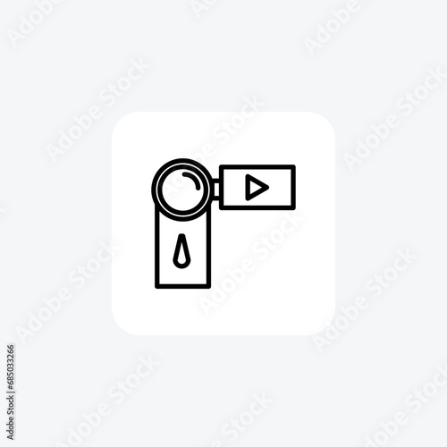 Video Camera, Filming, Recording, icon isolated on white background vector illustration Pixel perfec