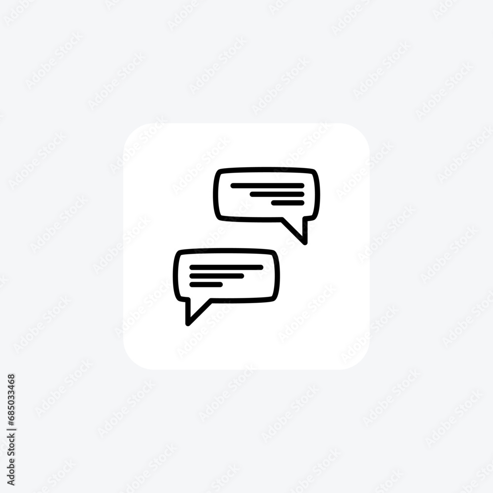 Chat Bubble, Instant Messaging, Online Chat,Line Icon, Outline icon, vector icon, pixel perfect icon