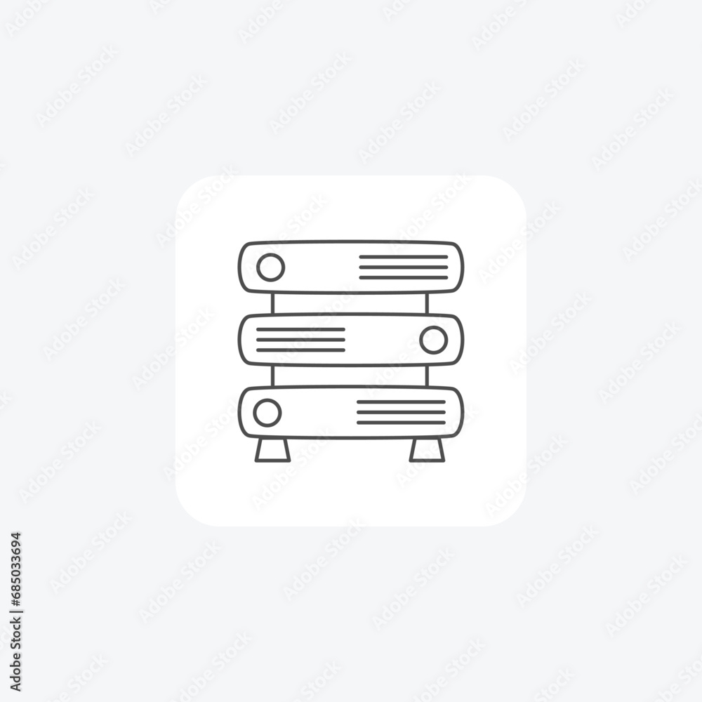 Database, Data Storage, Information Management, thin line icon, grey outline icon, pixel perfect icon Database, Data Storage, Information Management, thin line icon, grey outline icon, pixel perfect icon