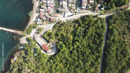 Aerial view of Chengene Skele - Fishing Village (Ribarsko Selishte) near city of Burgas, Bulgaria  photo