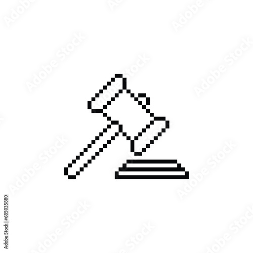 this is law icon in pixel art with black color and white background ,this item good for presentations,stickers, icons, t shirt design,game asset,logo and your project.