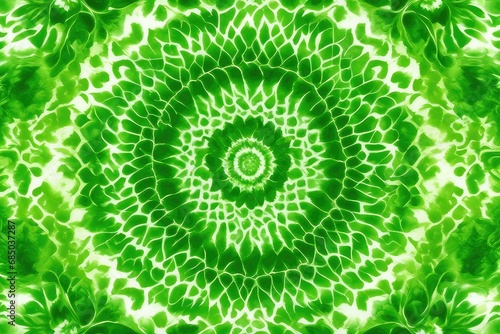 Abstract colorful green white art design batik spiral swirl shibori technology tie dye pattern template