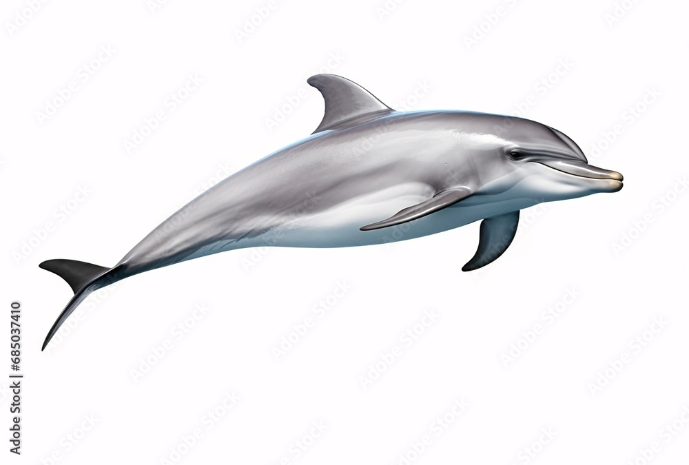 dolphin isolated on a white background, digitally enhanced, wimmelbilder, plasticien dolphin isolated on a white background, digitally enhanced, wimmelbilder, plasticien