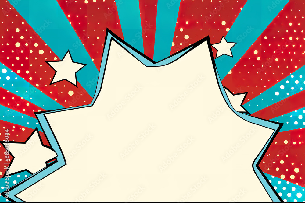 Obraz premium Background for advertising, announcements in pop art style, halftone