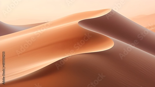 Create an abstract image inspired by the shapes and textures of sand dunes  using lines  curves  and subtle gradients  background image  AI generated