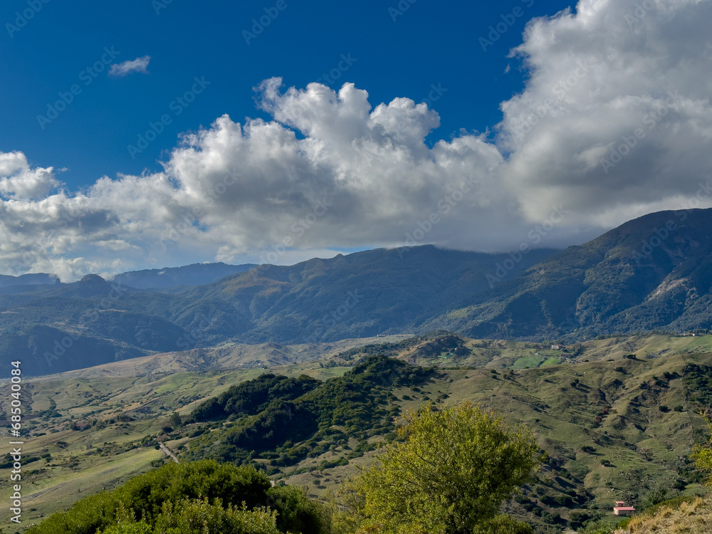 Naklejka premium Panoramic view of the Aspromonte national park