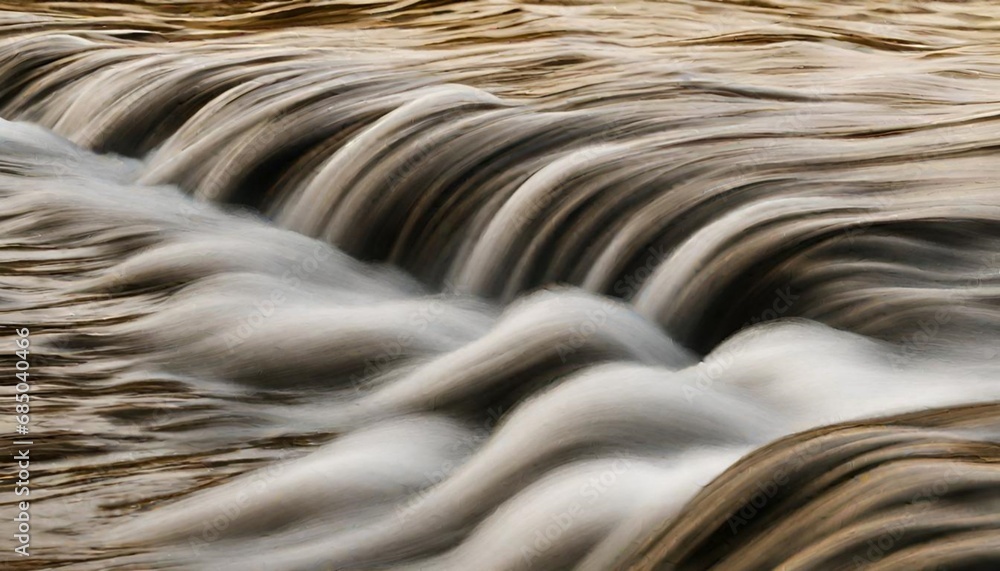 Waves of water of the river.