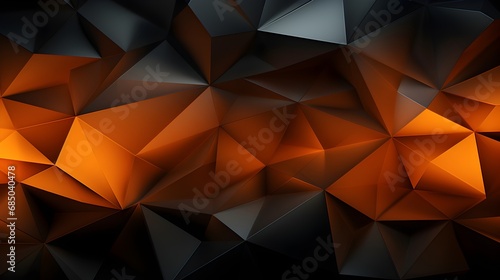 Abstract Geometric Background with Orange and Black Tones