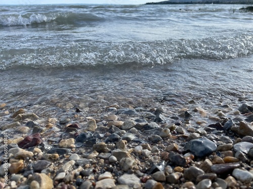 waves on rocks