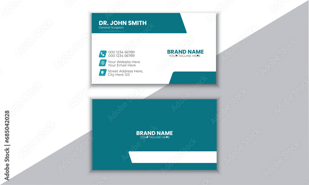 Creative Business card with medical concept Creative Business card with medical concept