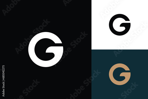 letter g monogram vector logo design photo