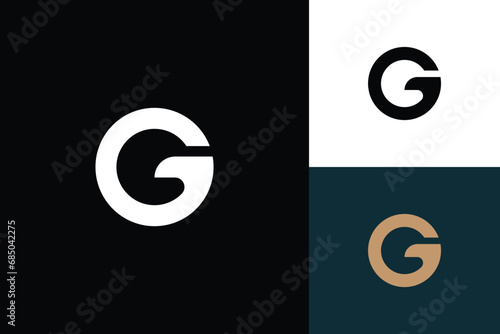 letter g monogram vector logo design