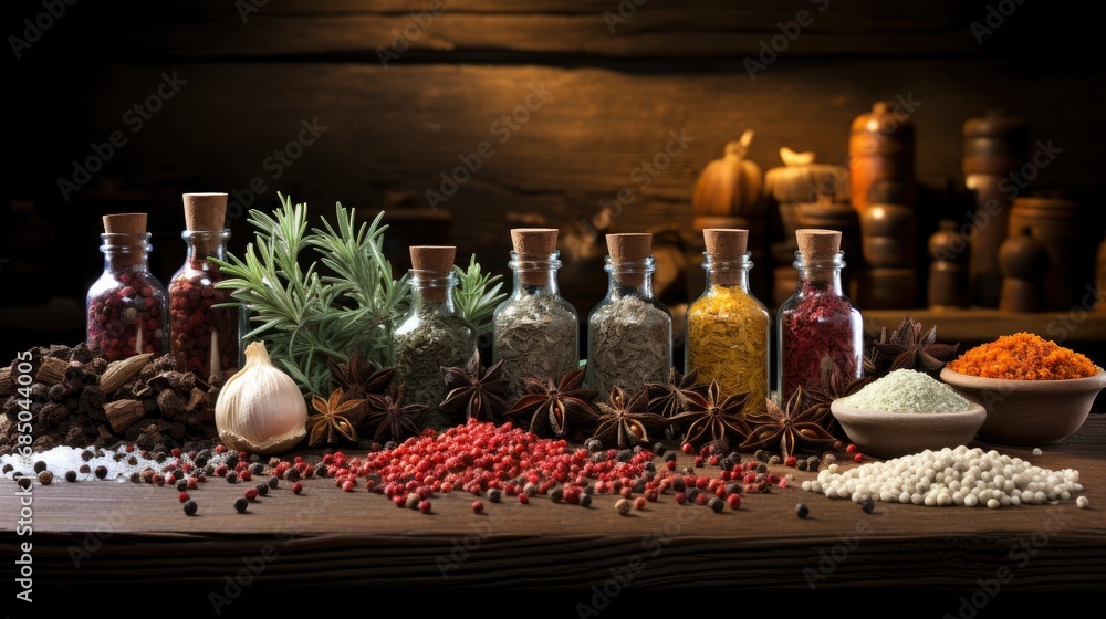 Spices Herbs Cutting Board Cooking Round , Background Images , Hd Wallpapers, Background Image