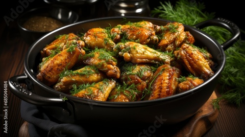 Top View Appetizing Grilled Chicken Wings , Background Images , Hd Wallpapers, Background Image