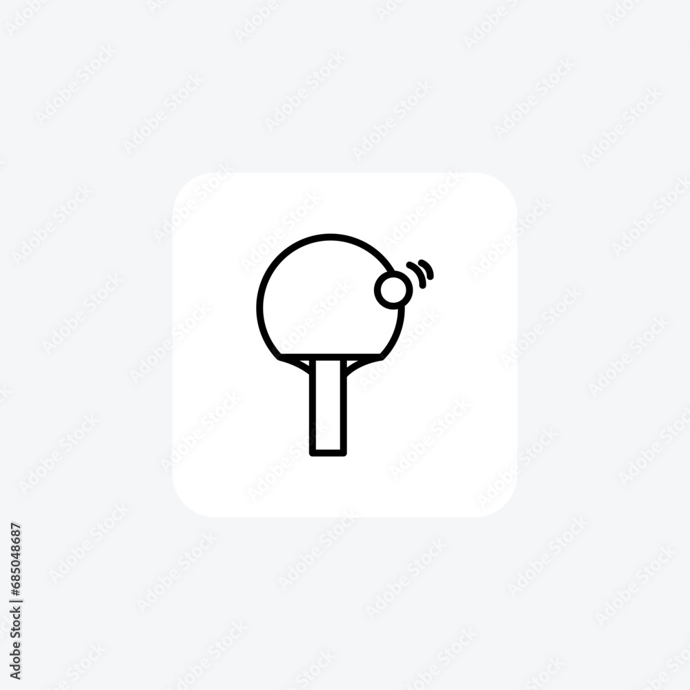 Pro Ping Pong Paddle Line Icon, Outline icon, vector icon, pixel perfect icon Pro Ping Pong Paddle Line Icon, Outline icon, vector icon, pixel perfect icon