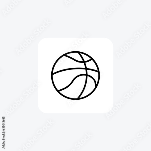 Basketball Line Icon, Outline icon, vector icon, pixel perfect icon
