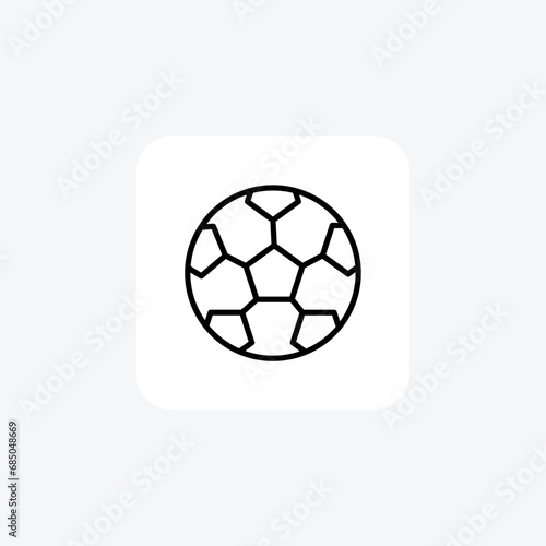 Soccer ball  Precision Design  High Durability Line Icon  Outline icon  vector icon  pixel perfect icon