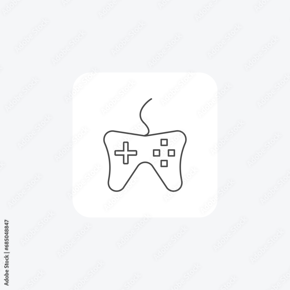 Game Controller thin line icon, grey outline icon, pixel perfect icon Game Controller thin line icon, grey outline icon, pixel perfect icon