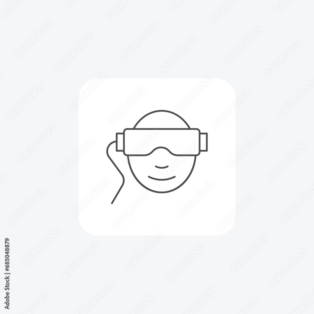 VR technology, thin line icon, grey outline icon, pixel perfect icon VR technology, thin line icon, grey outline icon, pixel perfect icon