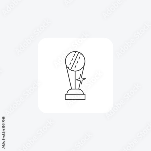 Trophy,Symbol of Achievement, Exquisite Design,  thin line icon, grey outline icon, pixel perfect icon