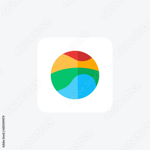 Basketball  flat color icon, pixel perfect icon