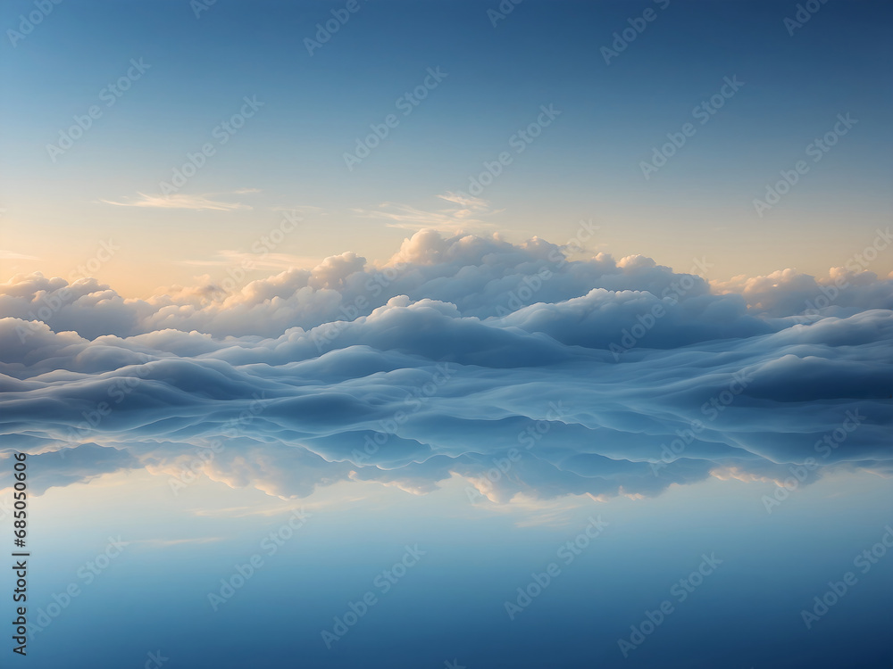 a mesmerizing scene of sky and cloud reflecting on pleasant fresh water lake 