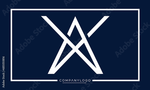 Alphabet letters icon logo AX or XA photo