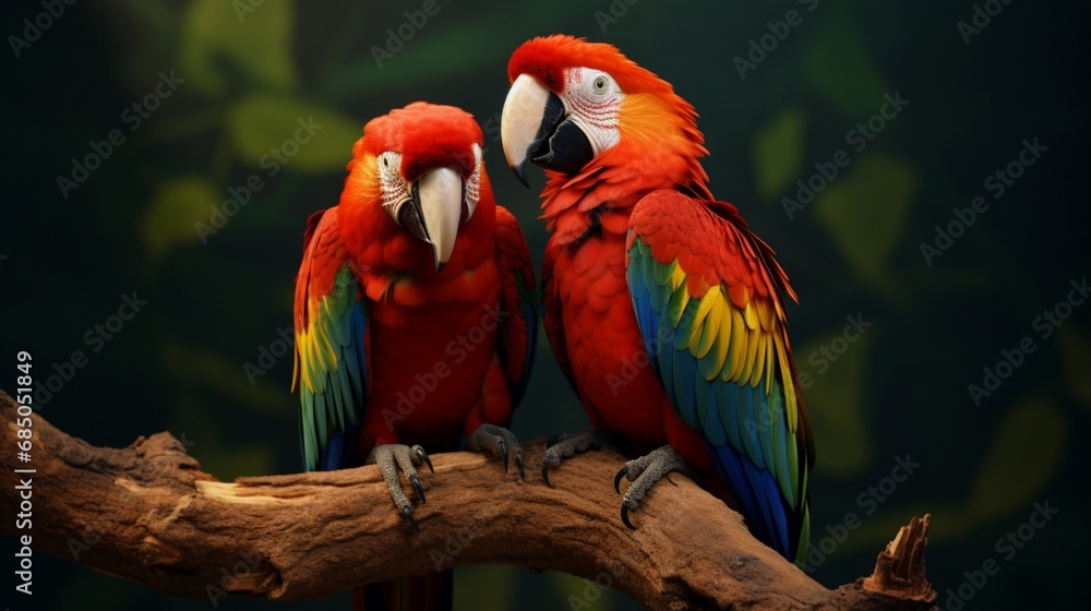 Fototapeta premium blue and yellow macaw ara