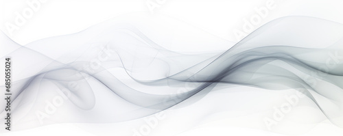 Abstract soft waiving lines smoke background in white and blue colour photo