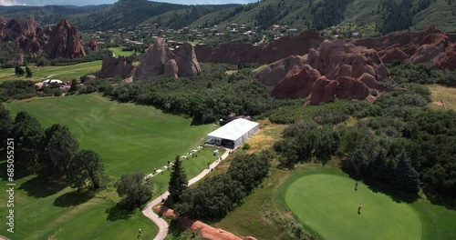 4k Drone White Tent in Red Rocks 1/2
