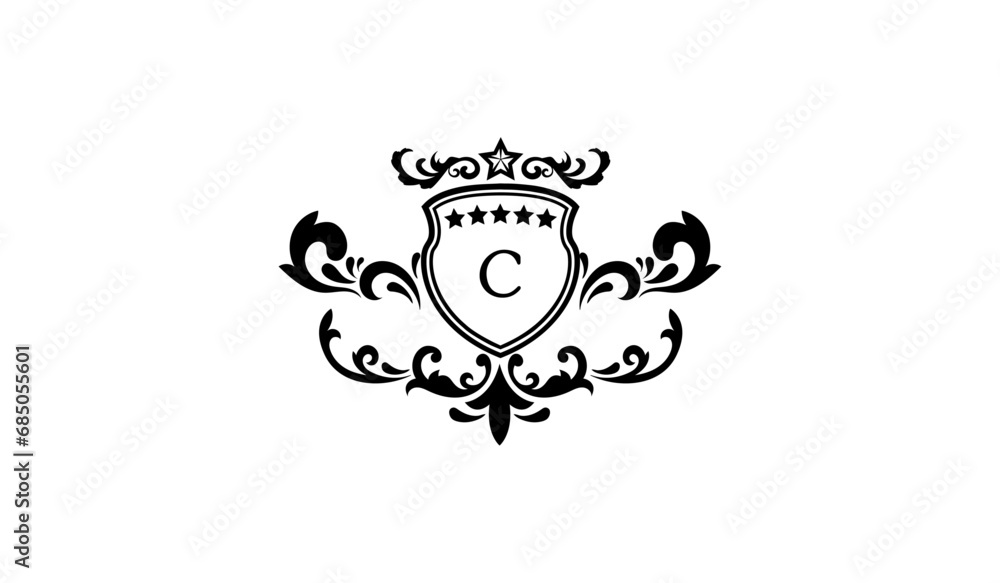 Luxury Crown Leaves Logo C