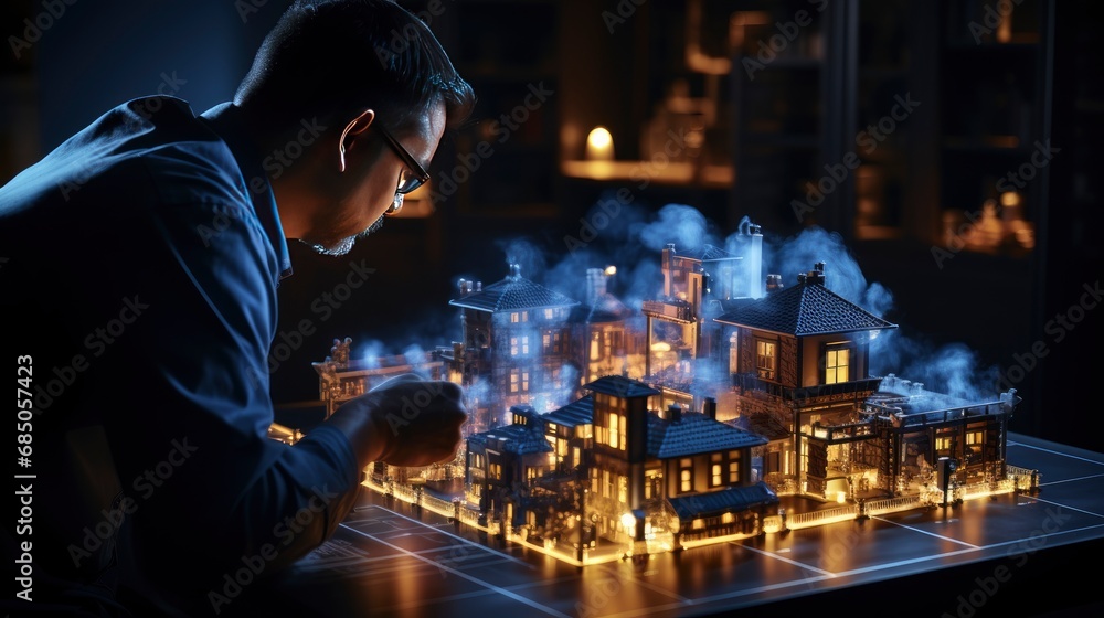 Digital World Smart City Engineer Working , Background HD For Designer Digital World Smart City Engineer Working , Background HD For Designer