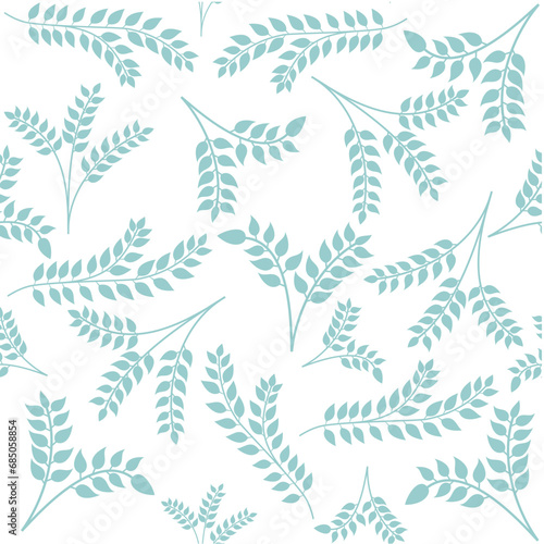 Simple leaves pattern on seamless background