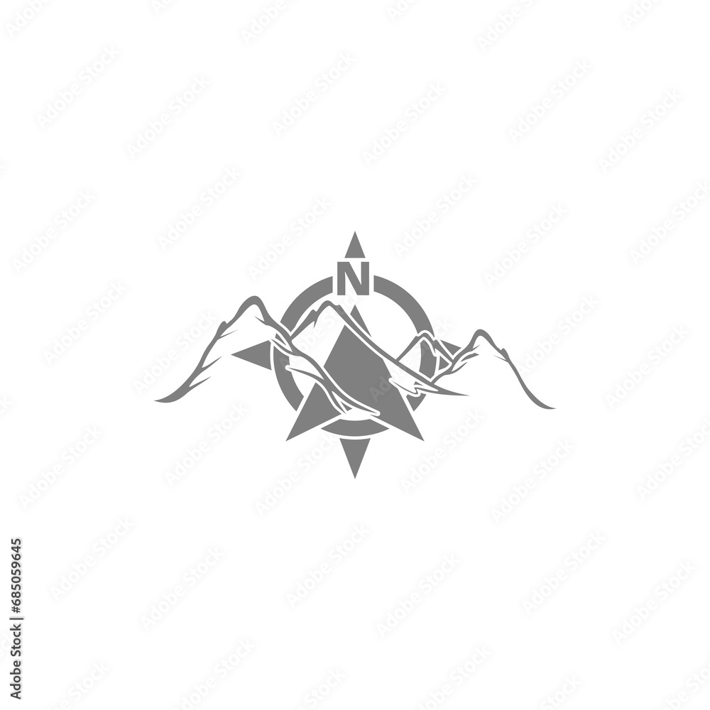 Mount compass logo icon isolated on transparent background Mount compass logo icon isolated on transparent background