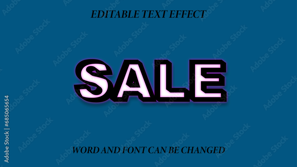 sale editable text effect. text effect vector illustration