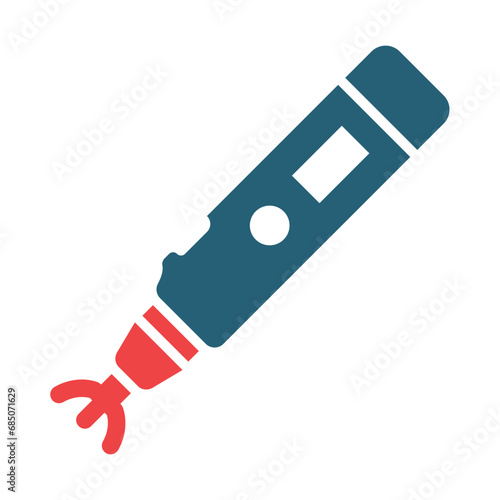 Tonometer Glyph Two Color Icon Design