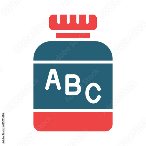 Multivitamin Glyph Two Color Icon Design