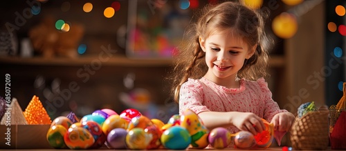Easter egg decoration with ...