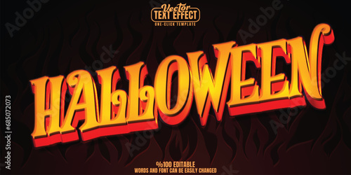 Halloween editable text effect, customizable spooky and scary 3D font style