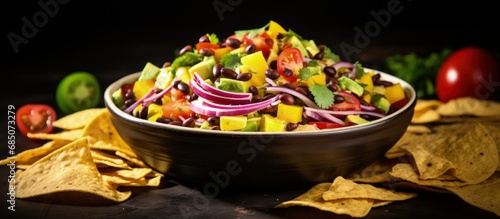 Healthy salad with avocado ...