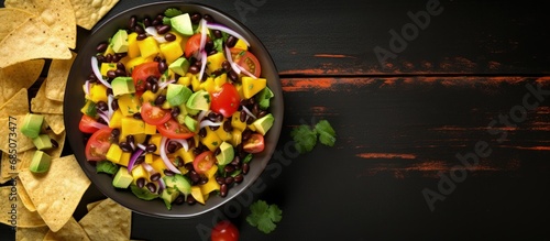 Healthy salad with avocado ...