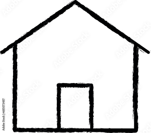 house vector icon in grunge style