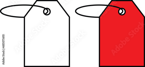 Price Tag icon lined and colored version. Price tag symbol vector illustration isolated on white background. Vector illustration