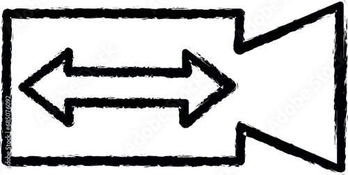 Switch video sign vector icon in grunge style