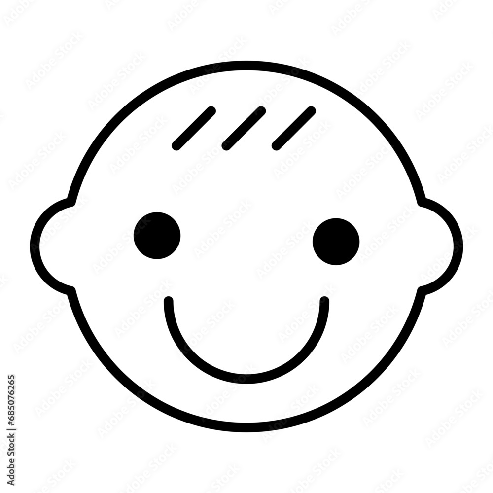Obraz premium Baby boy solid glyph icon illustration