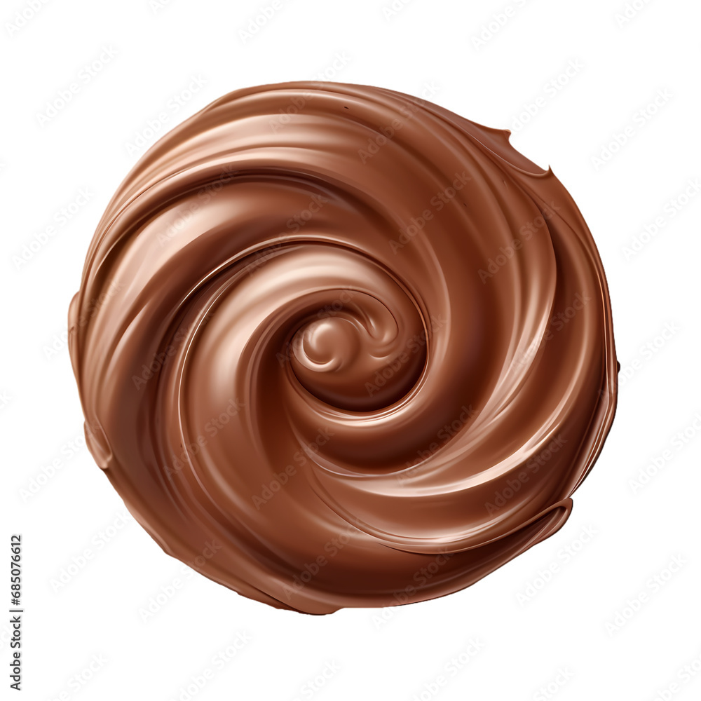 Chocolate butter swirl isolated on transparent background Chocolate butter swirl isolated on transparent background