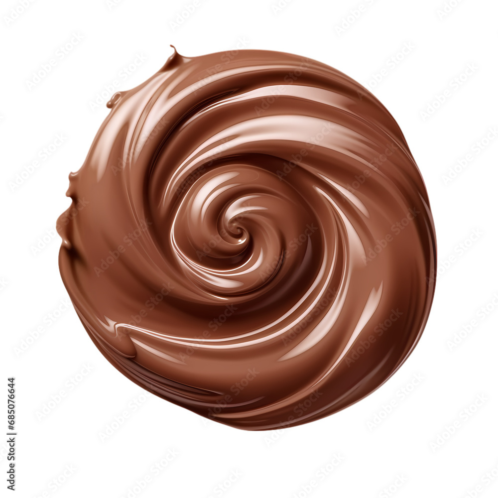 Chocolate butter swirl isolated on transparent background Chocolate butter swirl isolated on transparent background