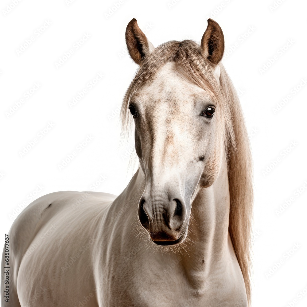 Obraz premium Beautiful horse on white background, isolated, professional animal photo